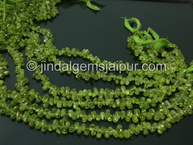 Peridot Plain Drops Shape Beads